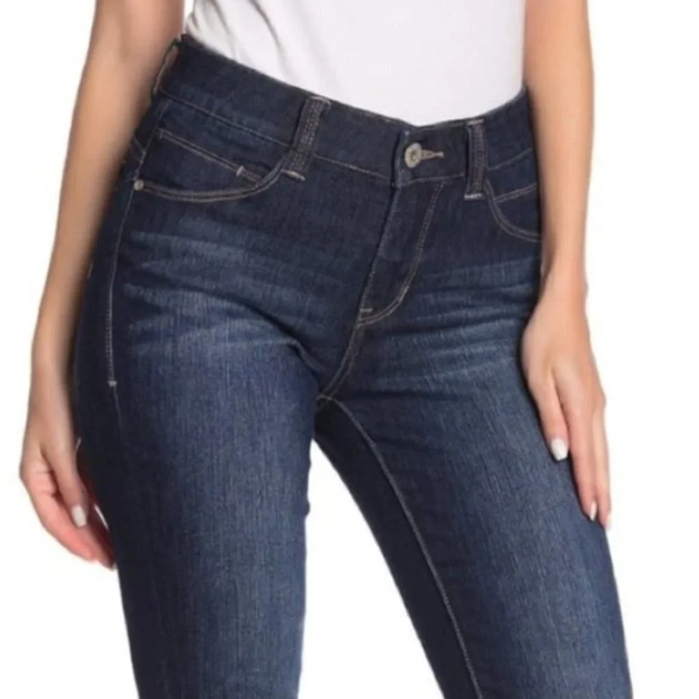 JAG DARK BLUE MID RISE BOOT LEG JEANS SIZE 4 - Picture 2 of 11